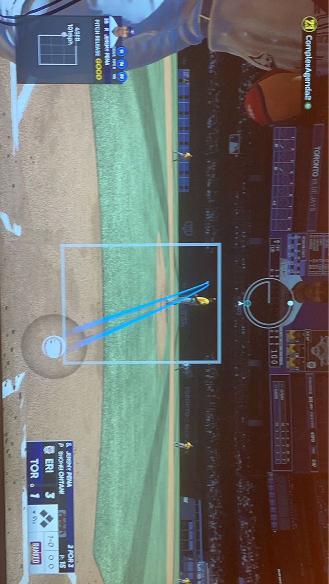 HeyyLookItsAndy's tweet photo. @MLBTheShow can we get this guy banned? Intentionally freezing the game because he can’t hit a pitch https://t.co/cAOlXPyJvC