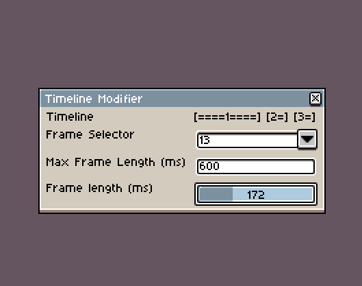 Saruzoru's tweet photo. was annoyed by the way you edit the length of frames in aseprite.. made a small script that shows visually how long your frames are and allows you to edit the duration with a slider rather than typing numbers. Hope it helps others!

get here: https://t.co/sax4ZdeKfl

#aseprite https://t.co/IeEiUnIwBE