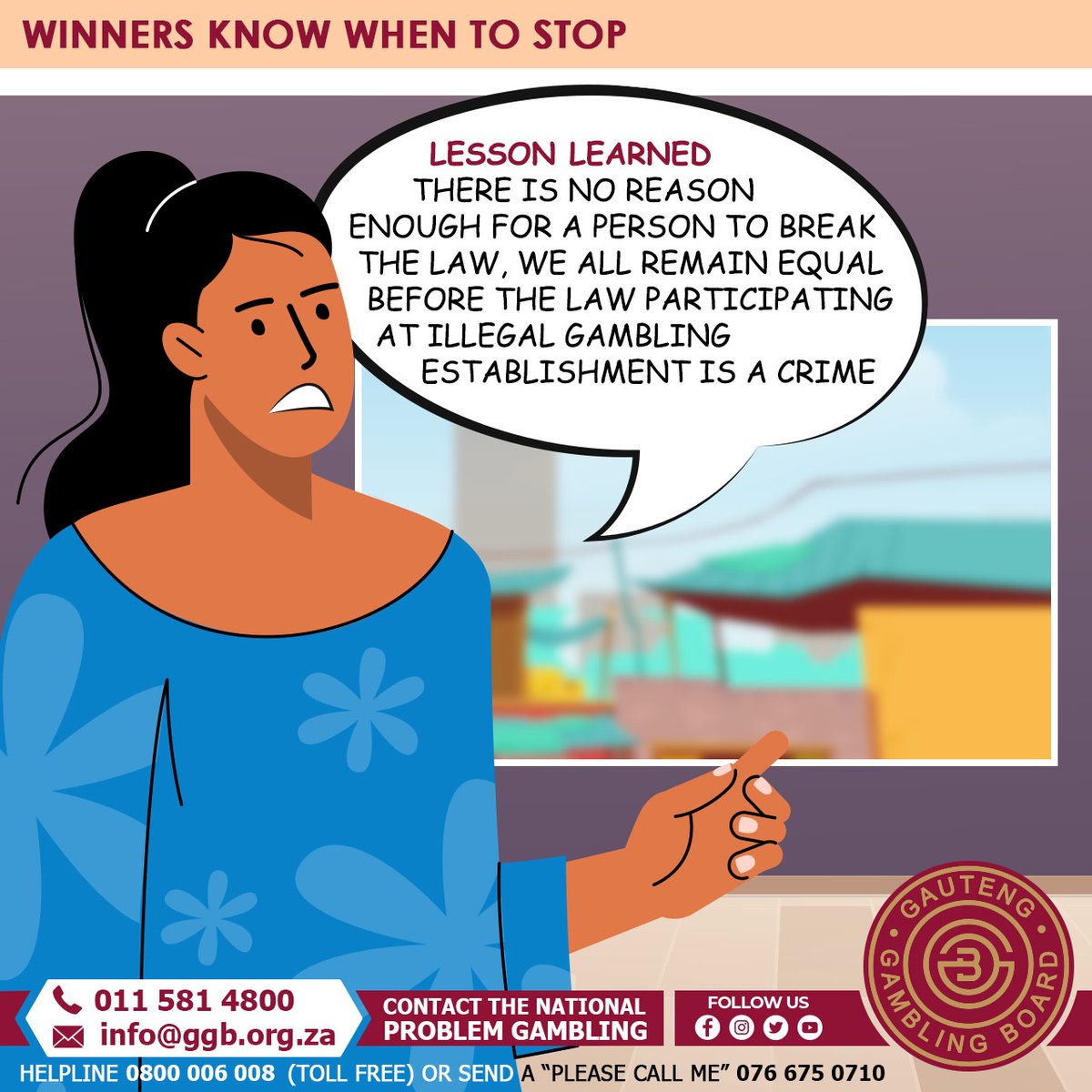 Gautenggamblin's tweet photo. #illegalgambling, #gautenggamblingboard, #gamblesafe, #illegalgamblinghurts, #winnersknowwhentostop, #gambling https://t.co/wJpHuQIinH