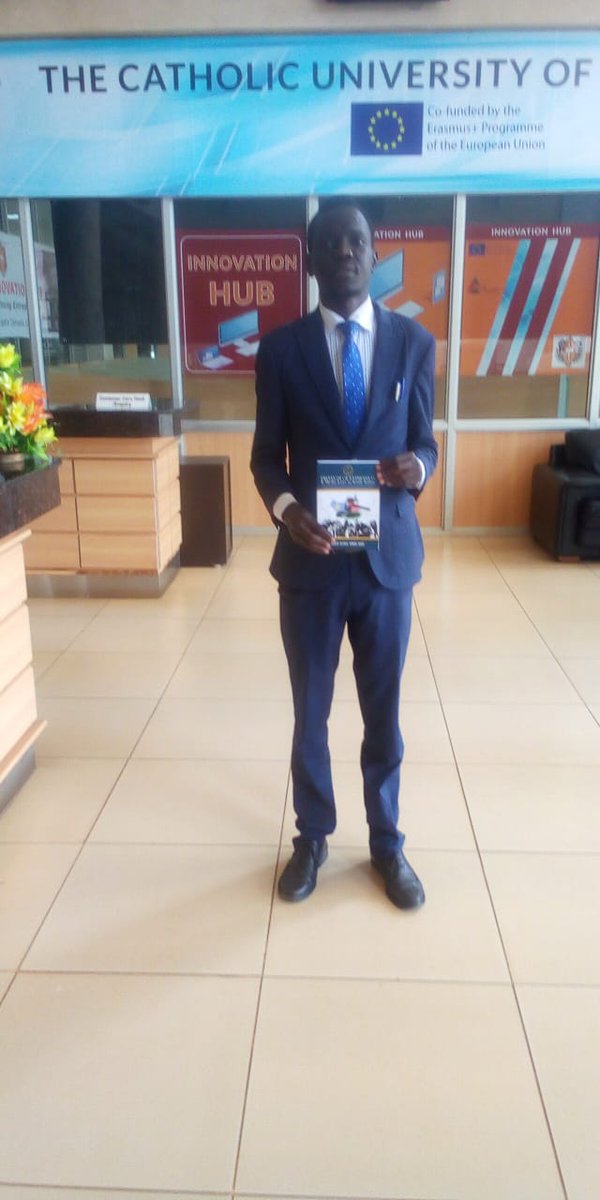 RogerYoronModi's tweet photo. On Thursday, as I handed copies of my book Freedom of Expression and Media Laws in South Sudan, to Bishop McCaulley Memorial Library, at Pope Paul VI Learning Resource Center, at the Catholic University of Easter Africa, and as received by the Librarian. https://t.co/hJzT0AMZ5G