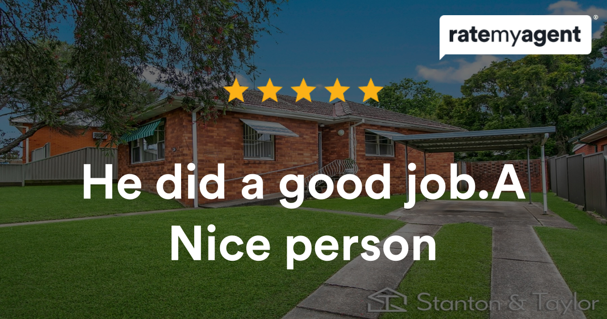 Our agent’s latest #RateMyAgent review in Penrith

rma.reviews/JrXUQREKwyGj

...
#ratemyagent #realestate #Stanton_and_Taylor_Real_Estate
