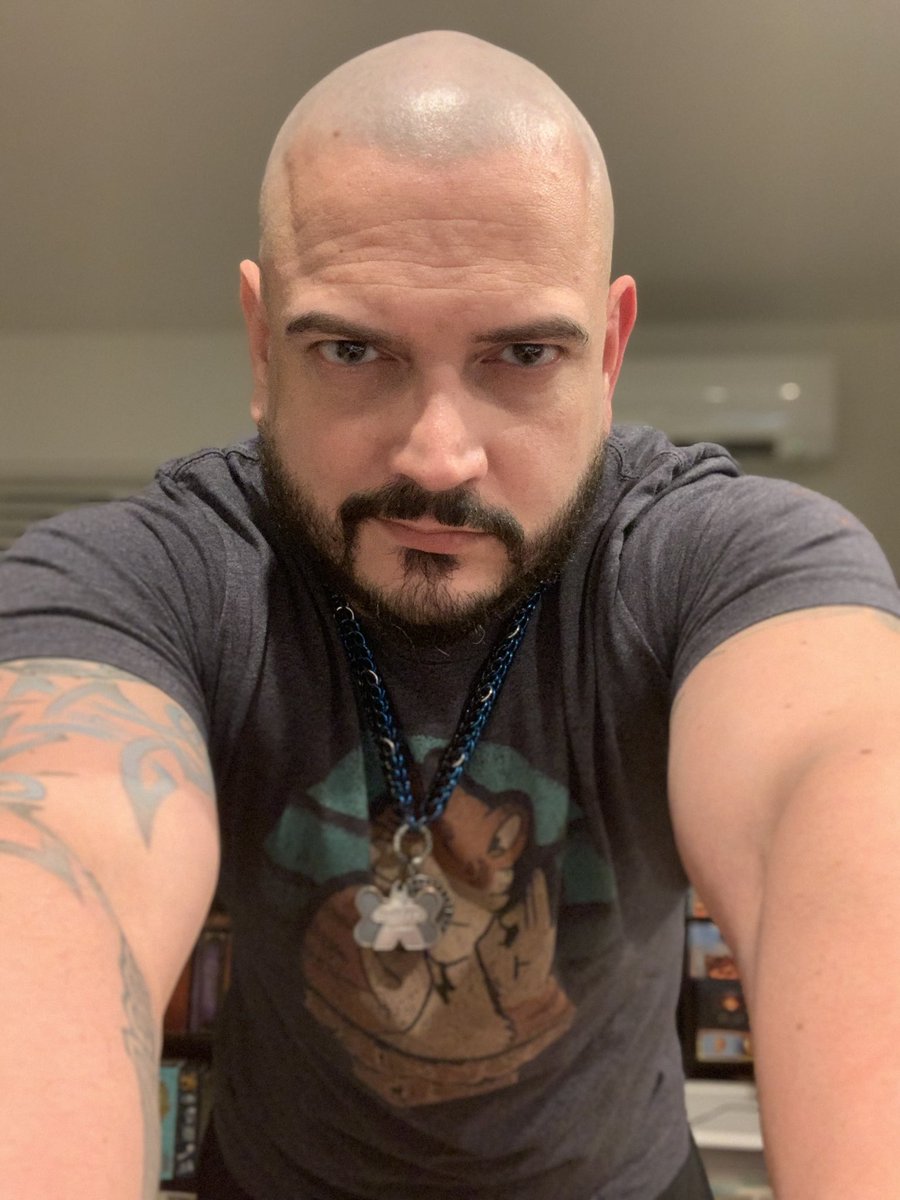 GreysonWulf's tweet photo. It happened. Decided to go back to a shaved my head tonight. It was overdue lol. Then I’ll have my Mohawk back for Seattle Pride. Then I’ll shave it again after. https://t.co/XEytnWCXmy
