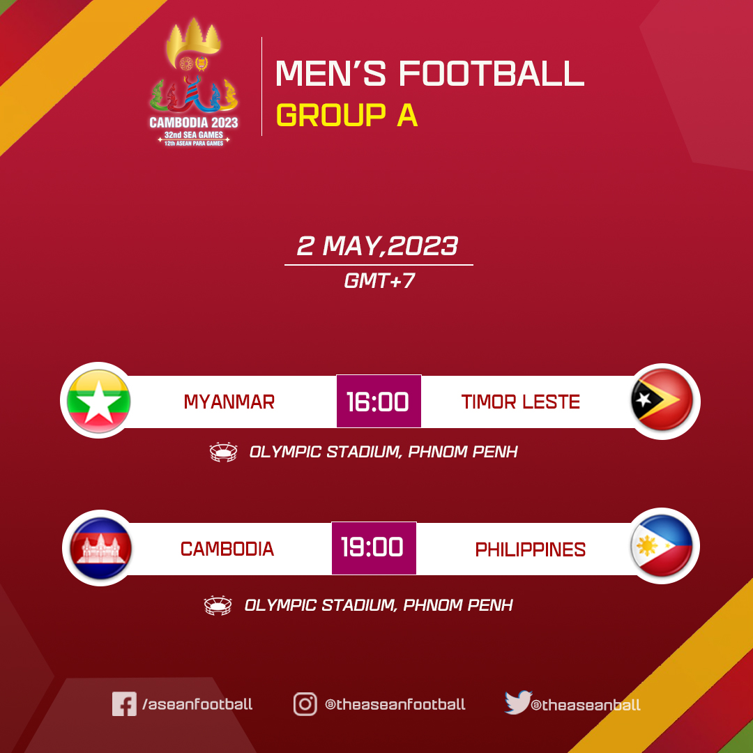 ASEAN FOOTBALL On Twitter SEA GAMES 2023 MEN S FOOTBALL Group A