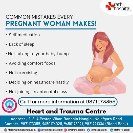 HospitalRathi's tweet photo. Here are some mistakes you should avoid for a healthy pregnancy.
.
.
Follow @HospitalRathi for more such content 
#Rathihospital #pregnancysymptoms #pregnancymyths #pregnancyexercise #pregnancymistakes #Multispecialisthospital https://t.co/VGgdwnv3qD