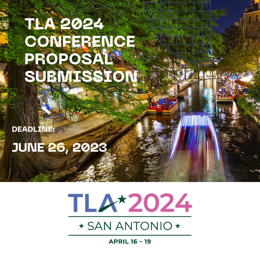 It's an absolute honor to serve as @TXLA Conference Planning Committee Co Chair for 2024. I'm proud to represent the Rio Grande Valley and school librarians in this capacity. What an opportunity! 🙌🏽🤩
•
Proposals are open!
•
#txla24 is going to be amazing!
#CPC24