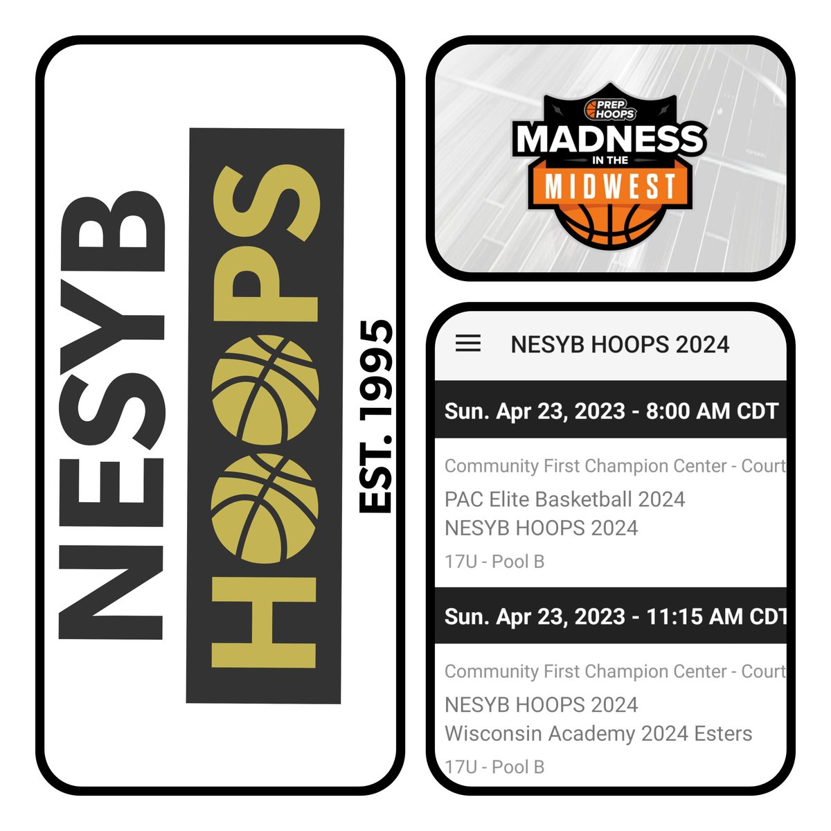 17U Justice - Day 2 Schedule 
#PHMadnessInTheMidwest
#NESYBHOOPS🖤🏀🖤 
Let's. Go.

@marcus_justice3