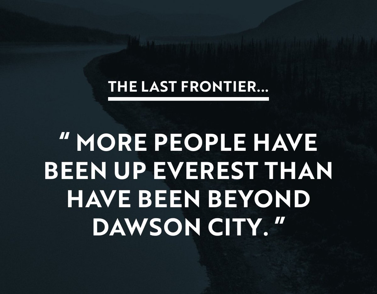 “More people have been up #Everest than have been beyond Dawson City”. 

#thelastfrontier 

Credit <a href="/Yukon1000race/">Yukon1000</a> 

Raising funds for <a href="/YPICounselling/">YPI Counselling</a> &amp; <a href="/ReduceOurCarbon/">Reduce Our Carbon Charitable Foundation</a> 

Team supported by <a href="/YourEcoUK/">YourEcoUK</a> 

#canoeingadventures #canoeingtrip #canoerace #macroadventure #mentalhealth