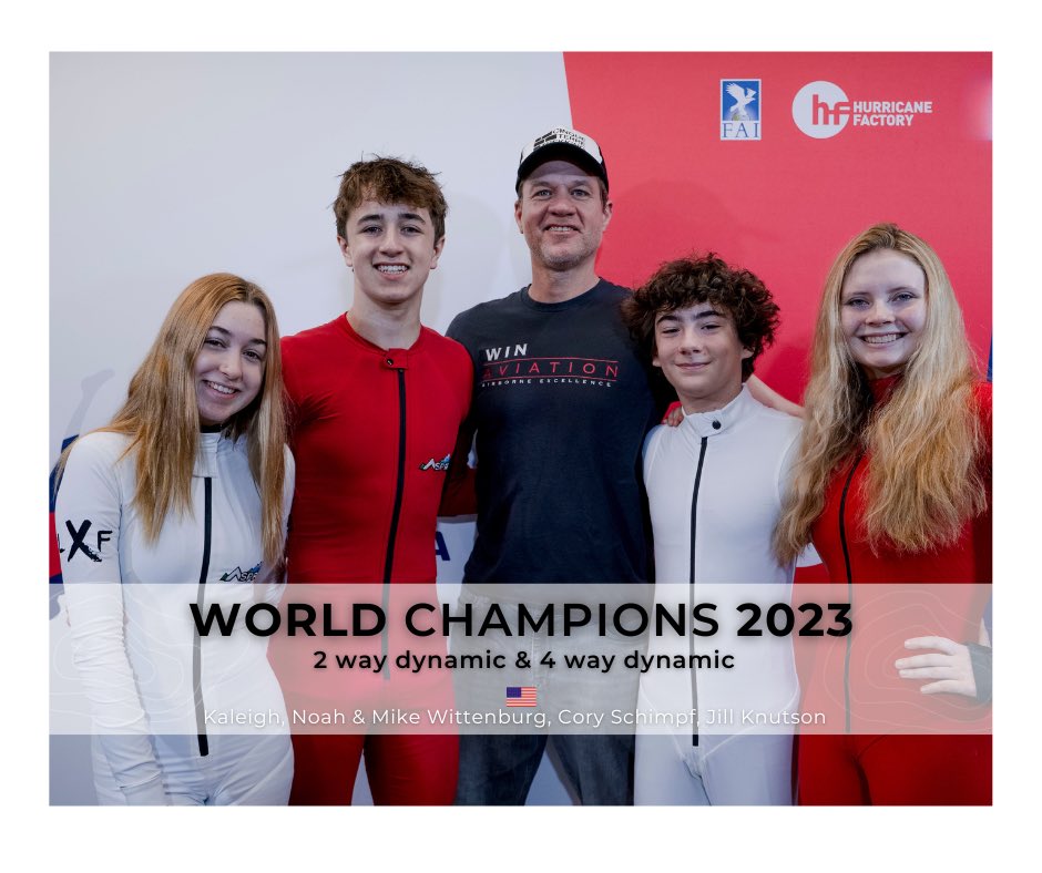 Congrats to the Wittenburg’s for their incredible achievement at the World Championship! Not only did they win the gold medal in D2 and the silver medal, but they also won the gold in the D4W. #indoorskydiving #familygoals #achievement #wisc2023 #worldchampions #luxflyskydive