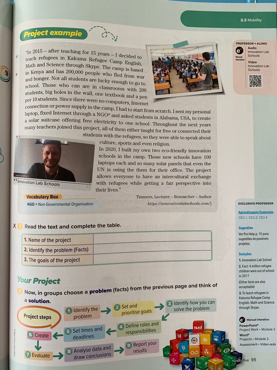 koentimmers's tweet photo. Our Kakuma school and those with Jane Goodall covered in a Portuguese textbook. Nice to see Portuguese youth will learn about our work in the refugee camp. https://t.co/y9ALcewRTe