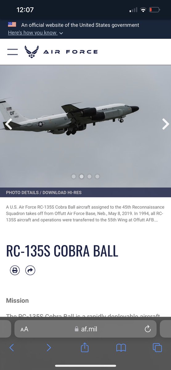 internetguy01's tweet photo. @ianellisjones One of the three #RC135S Cobra Ball ISR aircraft is also over East China Sea with quite an interesting callsign #OATH31 which are used for missions of national priority by the Joint Chiefs of Staff at 05:00 UTC
HEX: #AE01D6
#AirCombatCommand https://t.co/yudUCIM99Z