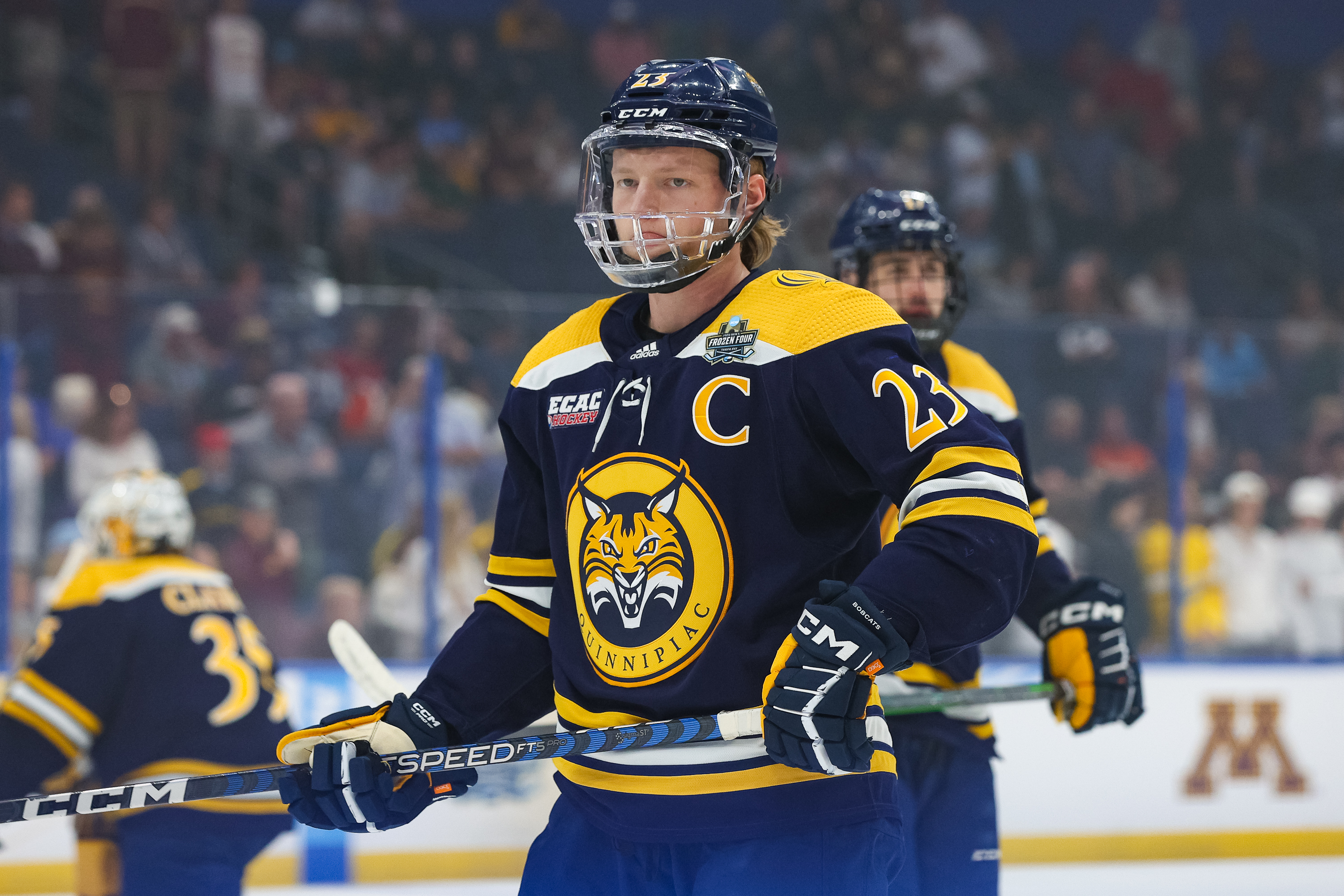Quinnipiac Men's Ice Hockey on X: One more record to end this remarkable  season for Yaniv Perets! Perets posted a 1.17 goals against average this  season which broke the record of NHL