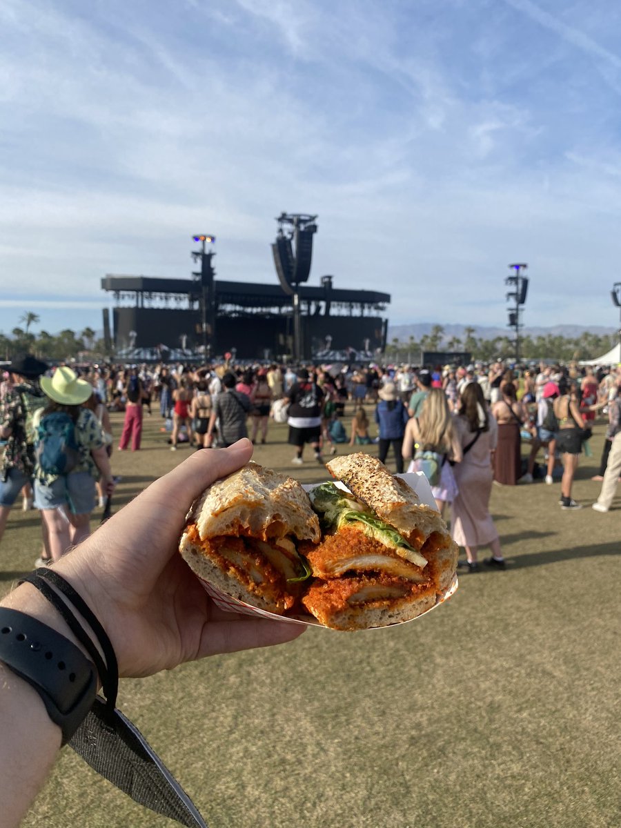 eating a chicken parm sub at charli xcx AMA