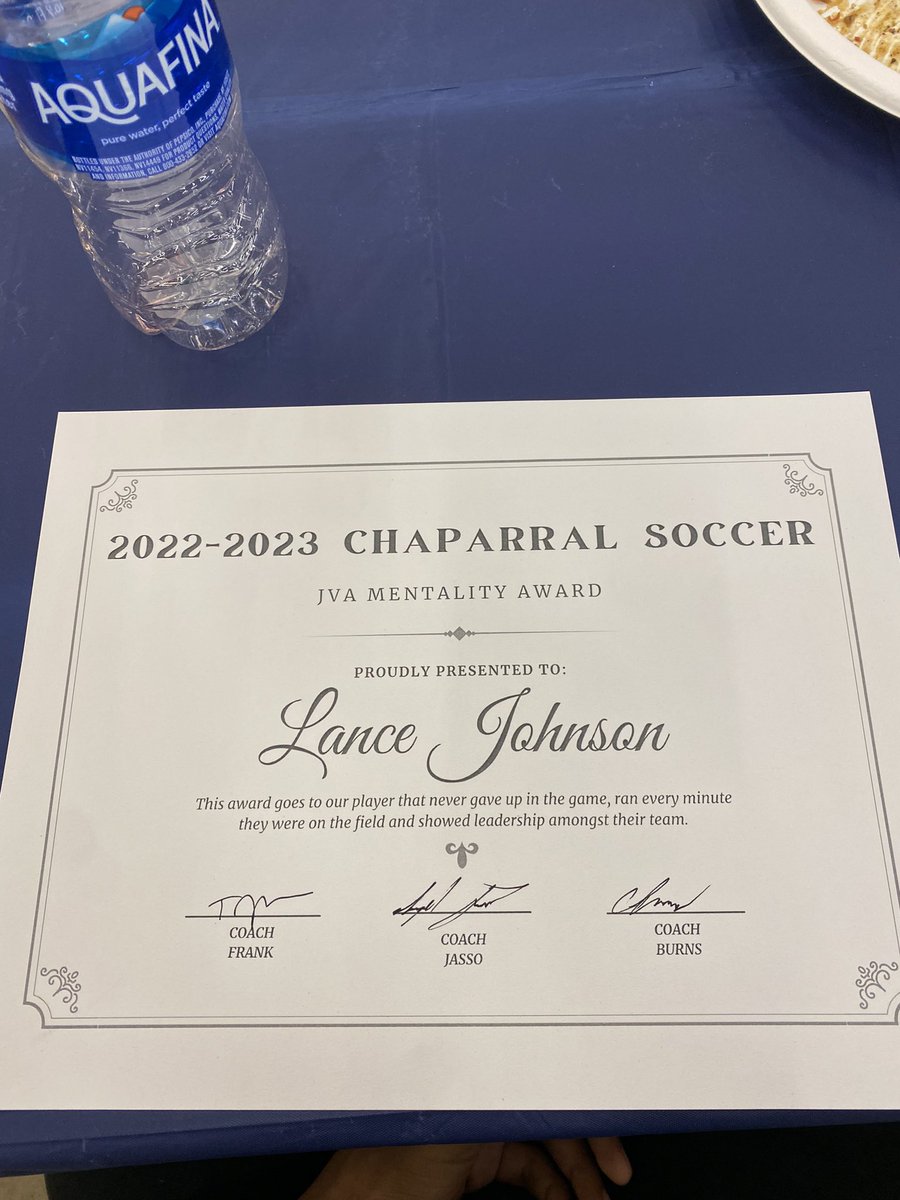 lancedjohnsonjr's tweet photo. Got the heart/mentality award, I was faced w injury this season n I still tried to compete at my lowest, and as a captain I wanted to be there with and for my team, I showed up n played wherever coach needed me whether it be up top or in the back, time to aim 4 more💯 https://t.co/i0KbFOpFCa