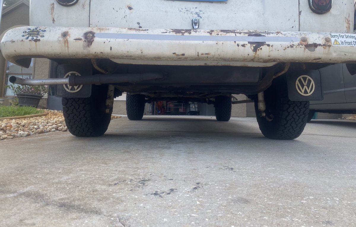 VWBayPride's tweet photo. Added the mud flaps today 
#vw #vwbus #baypride https://t.co/n69VORafBL