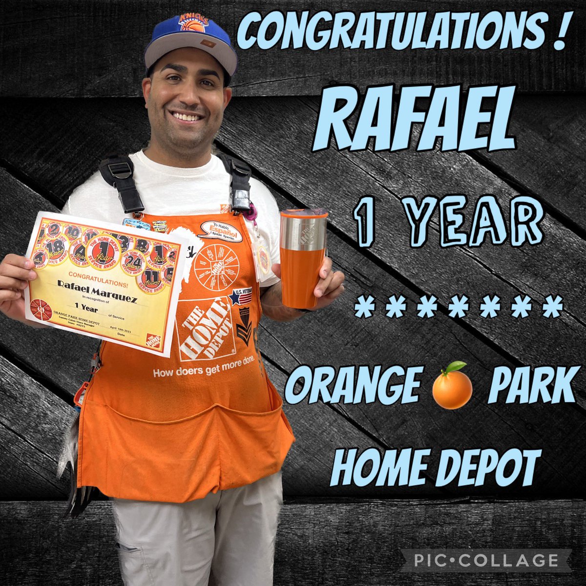 M5Lorie's tweet photo. Happy 1 Year Anniversary Rafael! Thank You for all that you do for our customers & our team by helping in all areas of the store! #UniversalAssociate 🤩🇺🇸🍊We Appreciate YOU! #GoTeam🫶🏻 #YourOPHD #livetheorangelife https://t.co/OO7TcNoJ2V