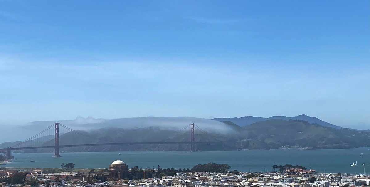 Mount Tamalpias in the distance & the fog @KarlTheFog