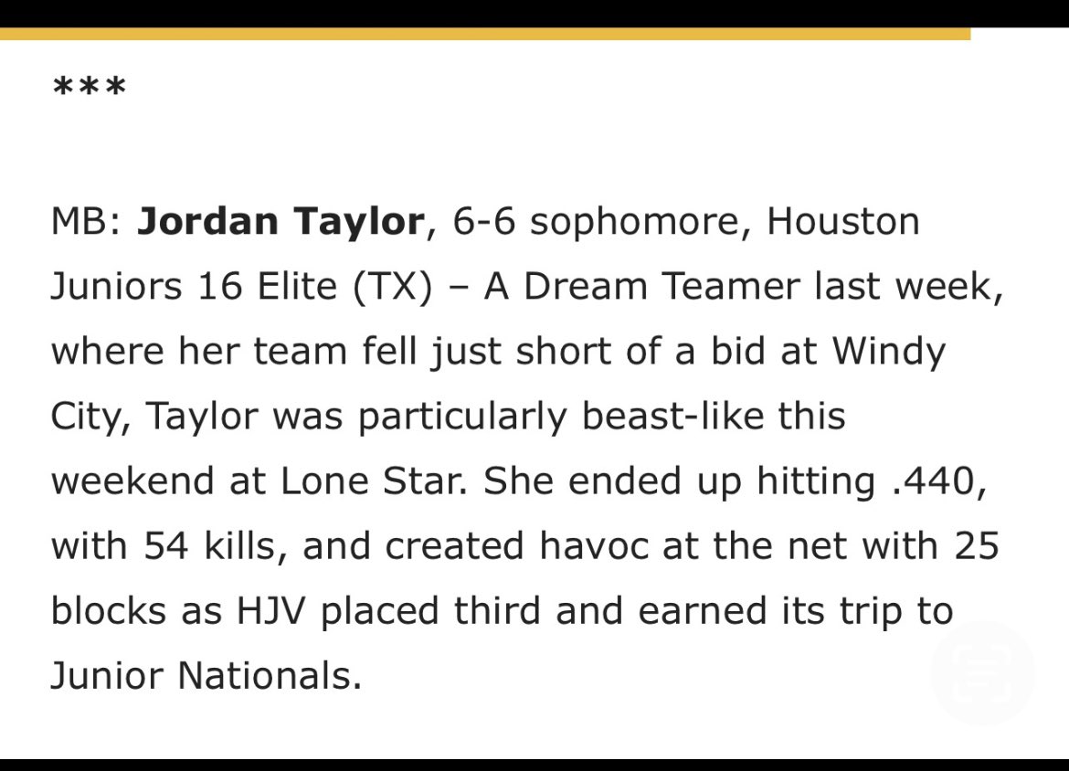 Jordan Taylor (@jordann007) on Twitter photo Thank You <a href="/VBMagazine/">VolleyballMag.com</a> for selecting me for dream team of the week April 12th and as well as considering me April 17th. I’m so proud of my team for how hard we fought these past two weekends along with earning a bid to nationals in 16 open!! Thank You <a href="/VBMagazine/">VolleyballMag.com</a> for selecting me for dream team of the week April 12th and as well as considering me April 17th. I’m so proud of my team for how hard we fought these past two weekends along with earning a bid to nationals in 16 open!!