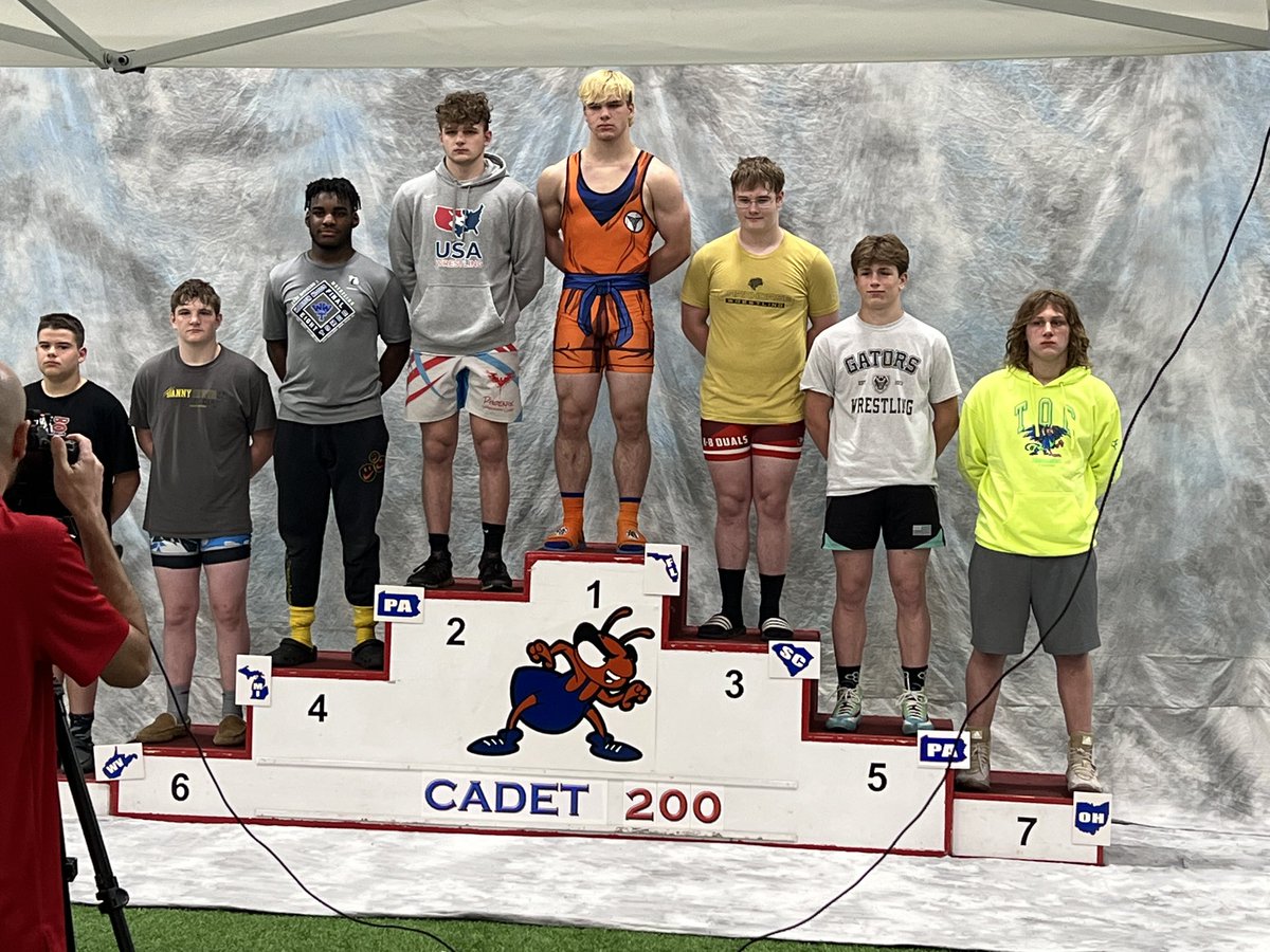 rams_akron's tweet photo. John takes 7th place at the Ohio #TournamentOfChampions. Won his finals match by Tech Fall. (Don’t judge we got the best photo they’d allow) https://t.co/EtxM8omeIS