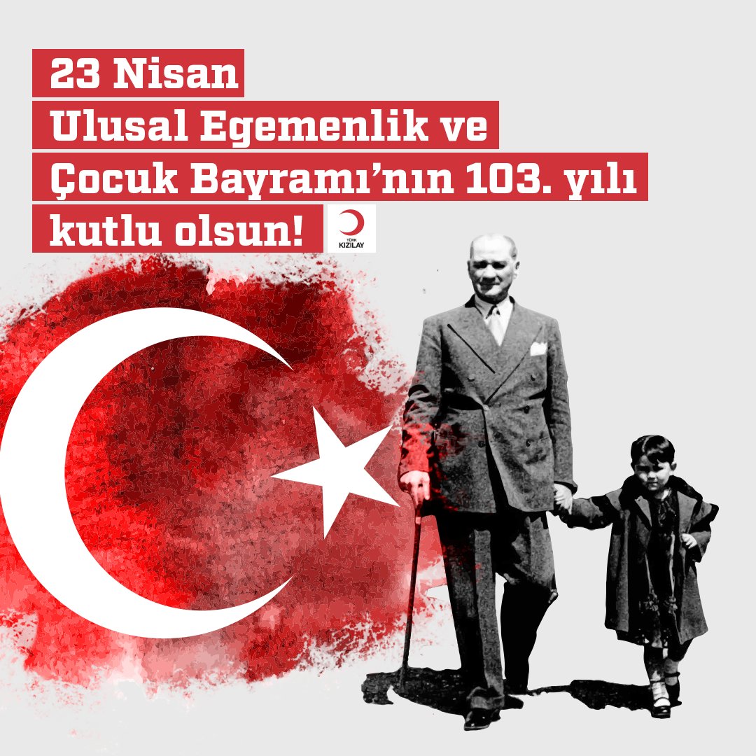 Gazi Mustafa Kemal Atatürk’ün çocuklarımıza armağanı 23 Nisan Ulusal Egemenlik ve Çocuk Bayramı’nın 103. yılı kutlu olsun! 🇹🇷 
#23Nisan #UlusalEgemenlikveÇocukBayramı