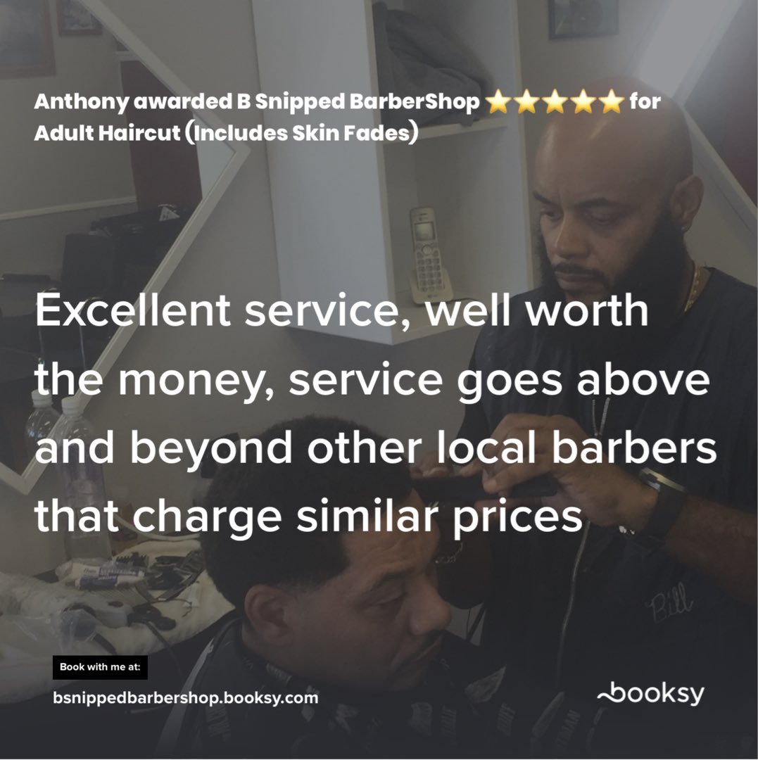 BSnipped's tweet photo. https://t.co/JzwH0ni8bw
#barber #barbershop #hair #hairstyle #self-esteem #barberlife #bestofbooksy #hairsalon https://t.co/SMRExNgyzP