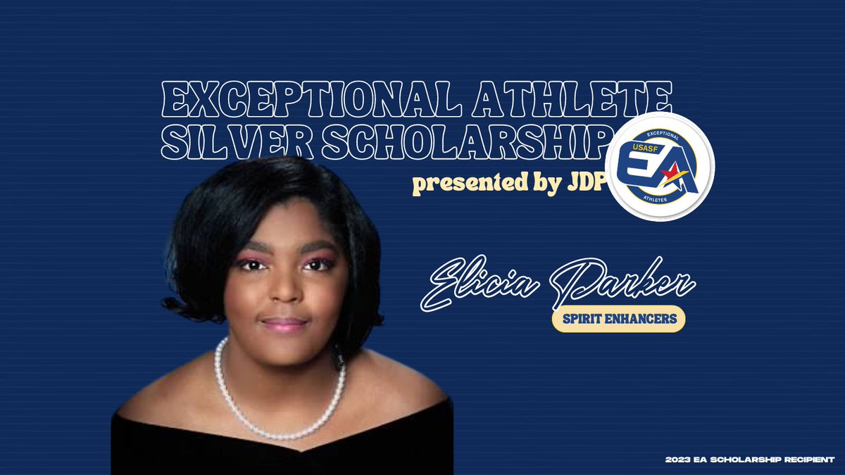 USASFcheer's tweet photo. CONGRATULATIONS to our 2023 EA Scholarship winners 🌟 

KP Connection Award Recipient - Aliana Russell from CNY Storm 

Gold Scholarship Recipient - Ashley Jansky from Stars Vipers

Silver Scholarship Recipient - Elicia Parker from Spirit Enhancers

#USASF https://t.co/EjZBhKyuQW