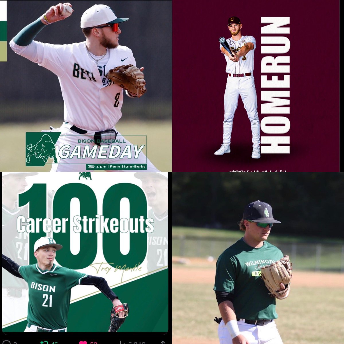 #IGTBAC here’s some baseball alumni at the next level Ty McKee, Robby Morgan, Trey Mantle &amp; Kyle Jennings @Cruiser_Sports