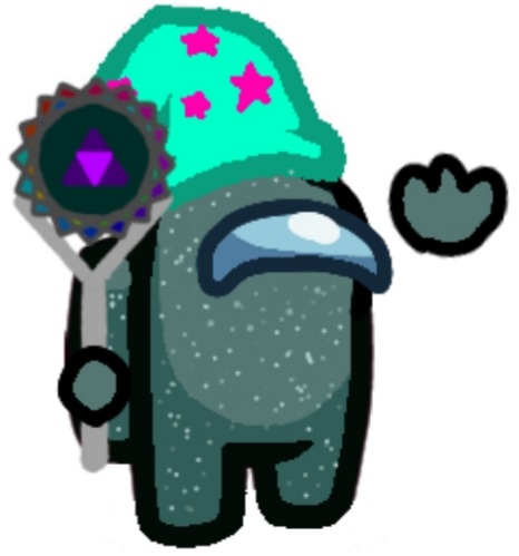 Vikthemaster1's tweet photo. We all need a sona/oc for whatever fandom you're in, so here's my among us oc cause, yesh
Behold, veek the evil wizard
#AmongUs #amongusart #spriteedits https://t.co/LaAq5egtpE