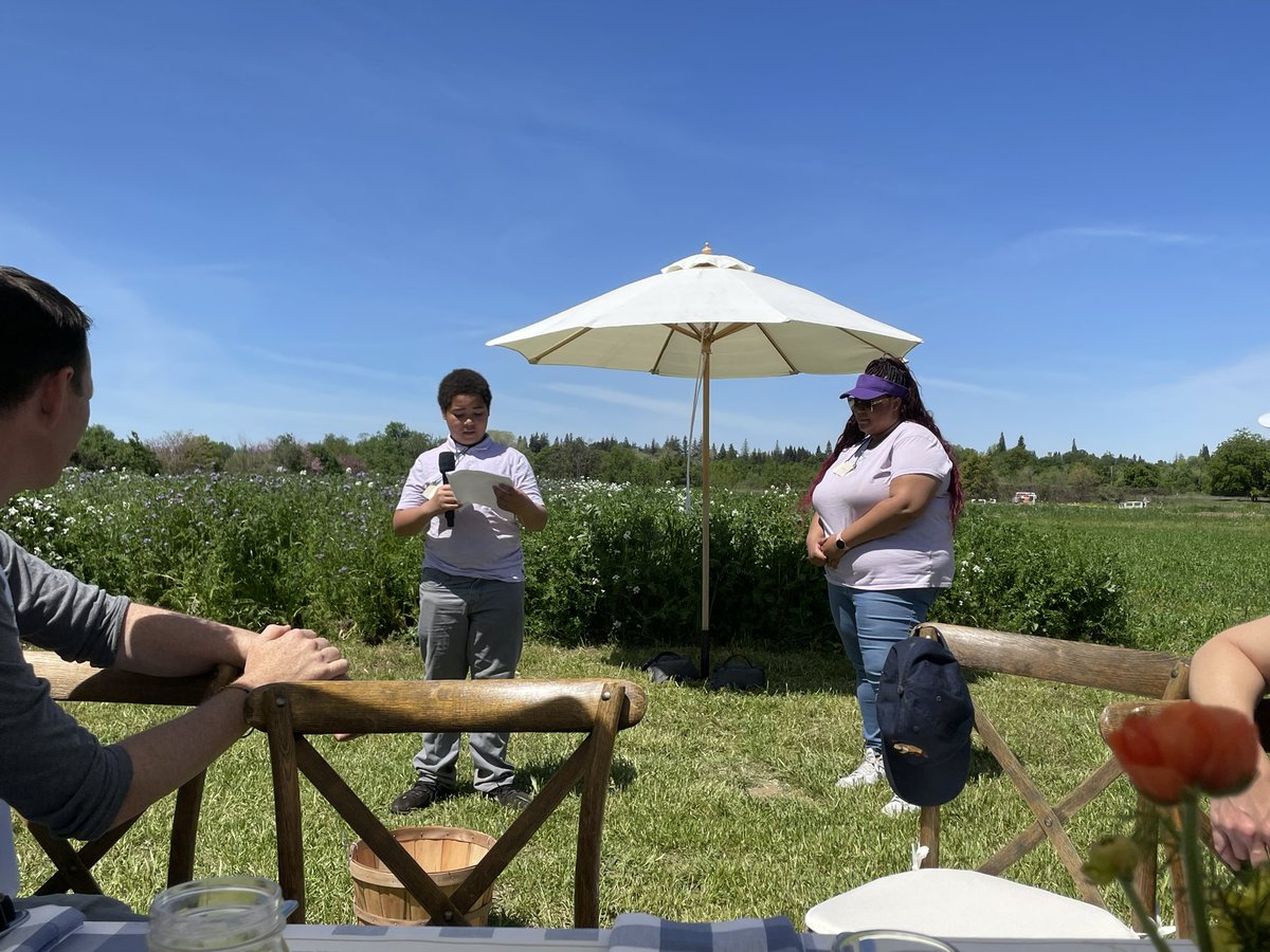agsecross's tweet photo. What a great Earth Day and the CDFA Farm to School - #F2S - celebration with #GavinNewsom  and First Partner at #Soilbornfarm today. Farmer Anna from Riverside County and Student Joaquin from Costa County conveyed what F2S means to small farms and students! https://t.co/ASzUX0GxSa