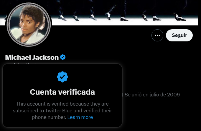 BaityBait's tweet photo. Michael Jackson ha empezado hoy a pagar Twitter blue https://t.co/jaQknHGKPP