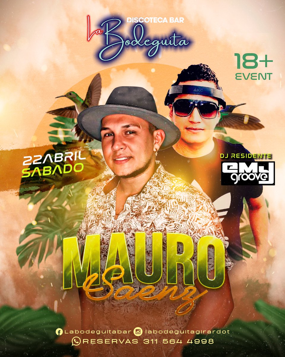 ebravo503's tweet photo. Nos vemos esta noche @labodeguitagirardot 😎🔥🎧
#rumba #amigos #buenafiesta https://t.co/eC2dY0RZZw