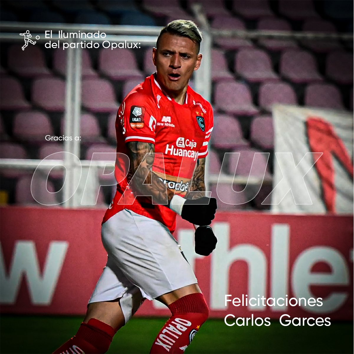 Club_Cienciano's tweet photo. 📸 El iluminado del partido ante @BinacionalFC 

🏆 Carlos Garcés 

⚽️ Presentado gracias a #OPALUX

#Cienciano2023
#ElIluminadoDelPartido https://t.co/BYadBuzXox