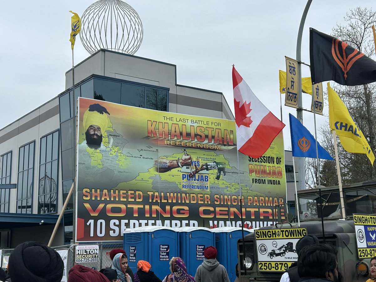 Today i attended #surreynagarkirtan organized under the watchful eyes of @SurreyRCMP. The theme of this year was #Khalistan with open calls for breaking india and celebration of convicted terrorist talwindersingh parmar responsible for airindia bombing killing 329 people
