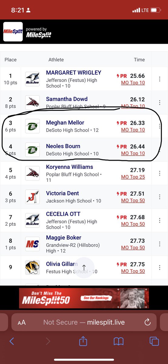 De Soto Girls Track and Field tweet media