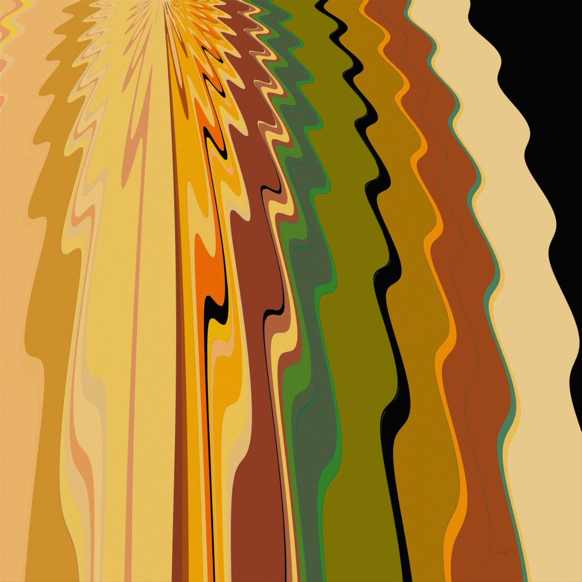 digconart's tweet image. I made this some time ago when I was studying art from the 1920s. &quot;Falling&quot; 40x40. It&apos;s not my usual for sure. #art #abstractart #artist #contemporaryart #generativeart #artistontwitter #digitalart #artoftheday