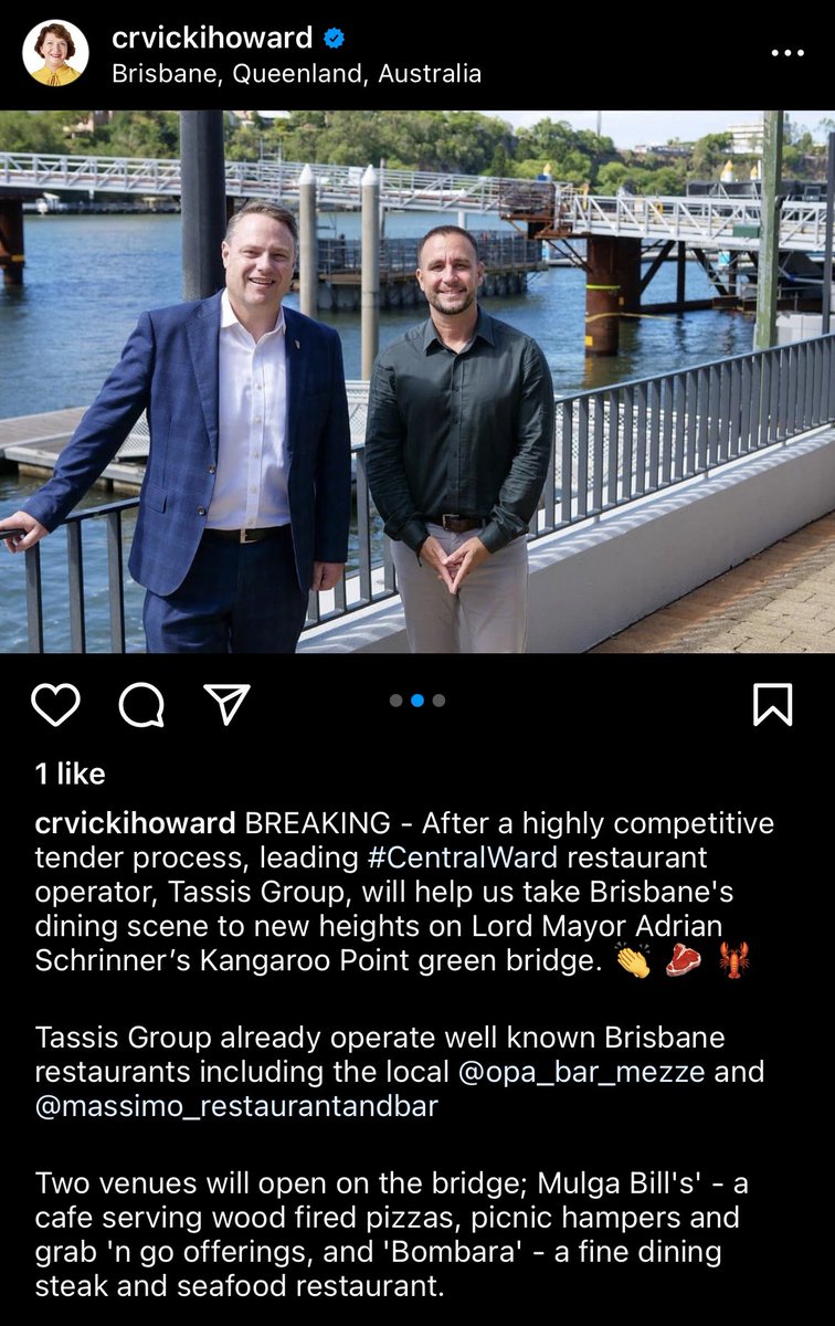 CrJaredCassidy's tweet photo. What happens when you’ve been in power for 20 years? You think a fancy restaurant on a bridge is more important than basic suburban investment. Sporting clubs are falling down, footpaths and drainage are broken and missing. But the LNP  love a fancy restaurant! https://t.co/P09R6t3ohm