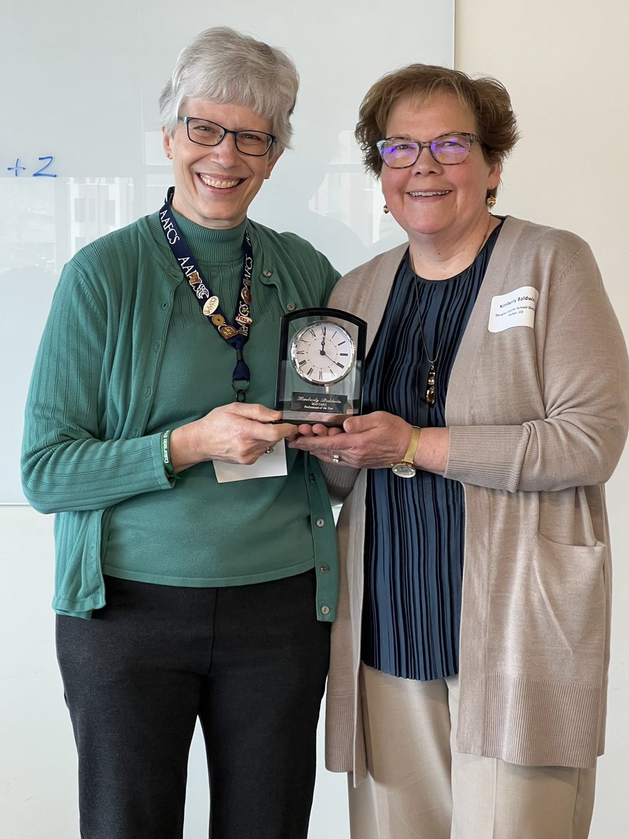 aafcsCO's tweet photo. Time for recognitions!!! Years of membership-one at 64 years!!!!Kimberly Baldwin, CAFCS teacher of Year 2021; Kimberly Baldwin, 2023 Professional of the Year; Dr Carole Makela, serving as CAFCS President for 4 years! 🎊😊🎉💜 @phsmustangs @HealthHumanSci #ElevateFCS https://t.co/HW0Lkmjbs6