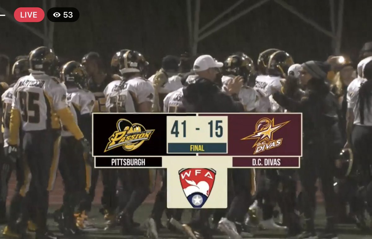 LinacreMedia's tweet photo. Tough result for the #DCDivas in tough weather β but a great show and new partnership with our longtime @WFAfootball friends.
#LinacreMediaOnTV #WFAStrong #WFAFootball ππ₯πππΊπΈ https://t.co/pK6CKqOTHC