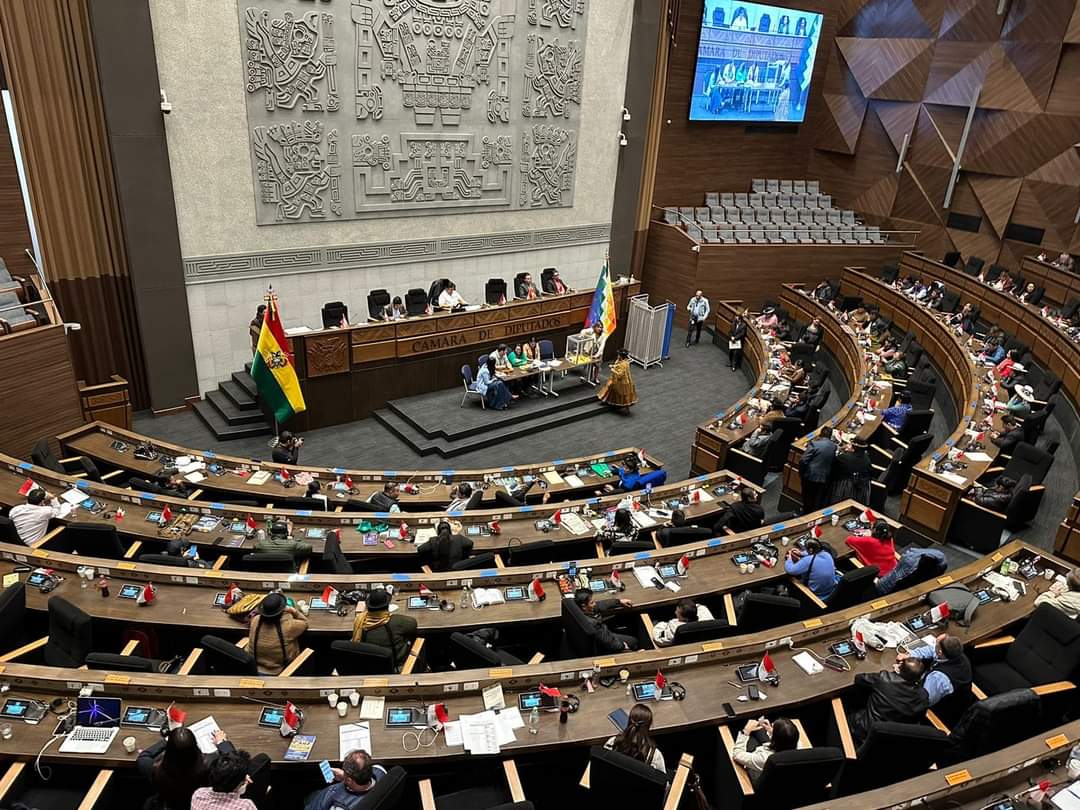 EstefaniaML1988's tweet photo. En la Sesión 88° de la Cámara de Diputados, concluye el conteo de los votos #Validos.
Donde aprobamos por absoluta mayoría con más de 62% el Proyecto de Ley N° 219/2022-2023 "Compra de #Oro destinado al fortalecimiento de las reservas internacionales".
#DiputadaEstefaniaMorales https://t.co/994Q2OKyCf