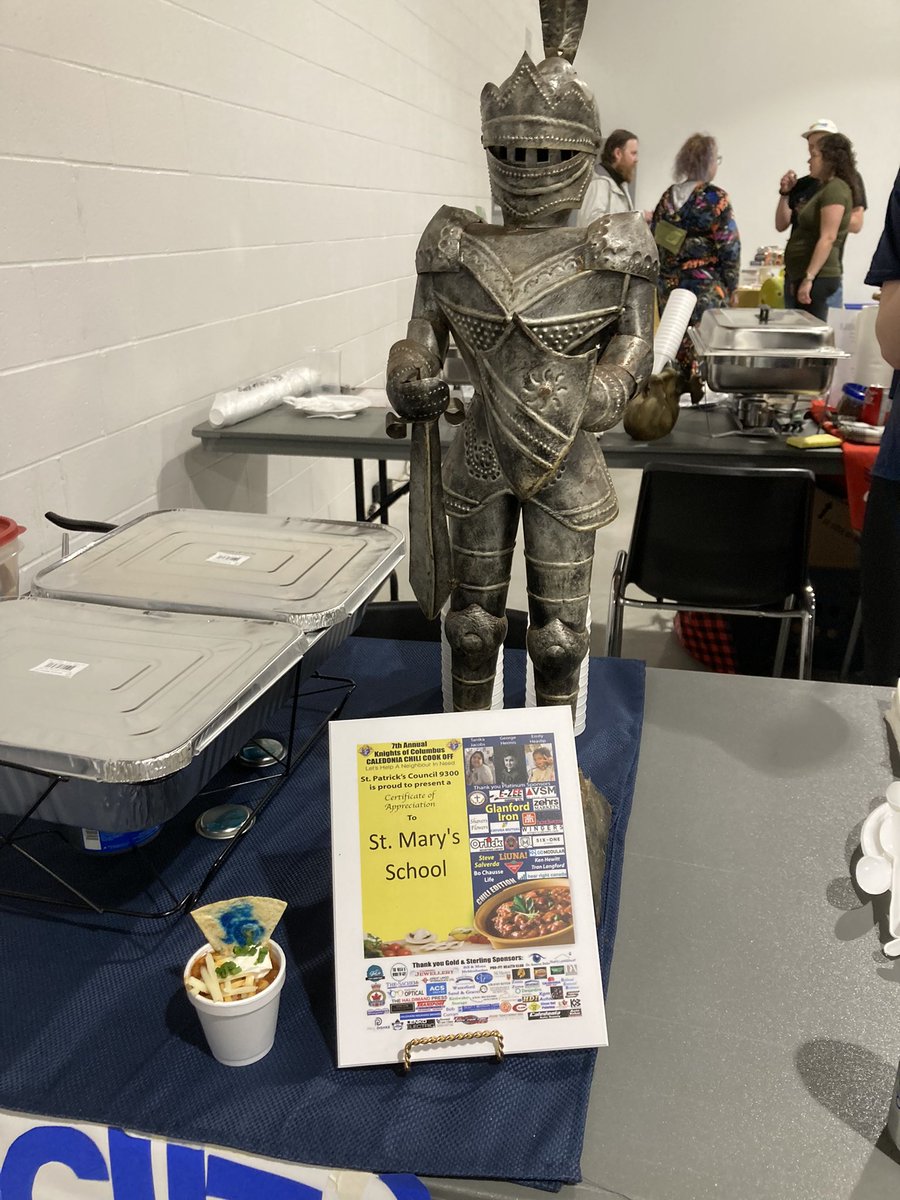 stmhagersville's tweet photo. What a great experience at the Caledonia Chili Cook-off. It was so nice to see the community come out and support several students. To make it a little more special our Knights’ Awesome Chili for Emily won for best school chili. A huge thank you to parents , students and staff. https://t.co/gAwNrj2CEI