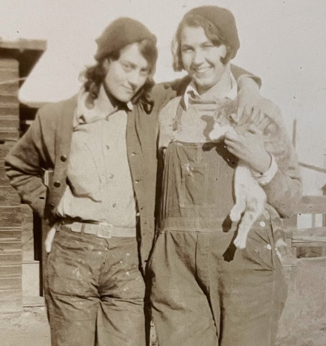 Extremely cool ladies with equally cool small pal. Ca. 1920s, from my collection. Unfortunately all I know about the photo is that the seller said it came from an album where it looked they were on a road trip together.