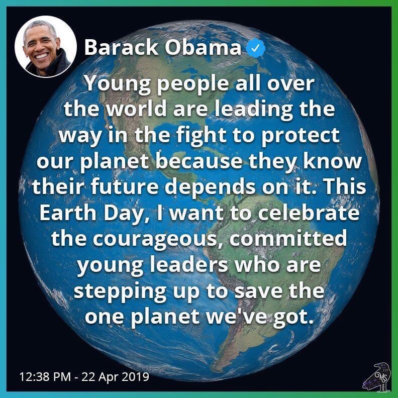 AnnaCCallahan's tweet image. ❤️ #POTUS44 #EarthDay2019 #EarthDay
