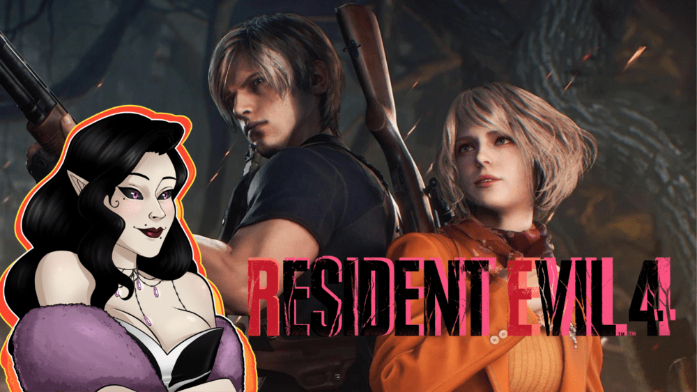 MorTishNoir's tweet photo. Let's get back to Re4 Remake! Leon has the power of his little red dress to help him on the way! 1pm Est, link in bio! 🔗💜

#VTuberEN #pngtuber https://t.co/NKn745zxby