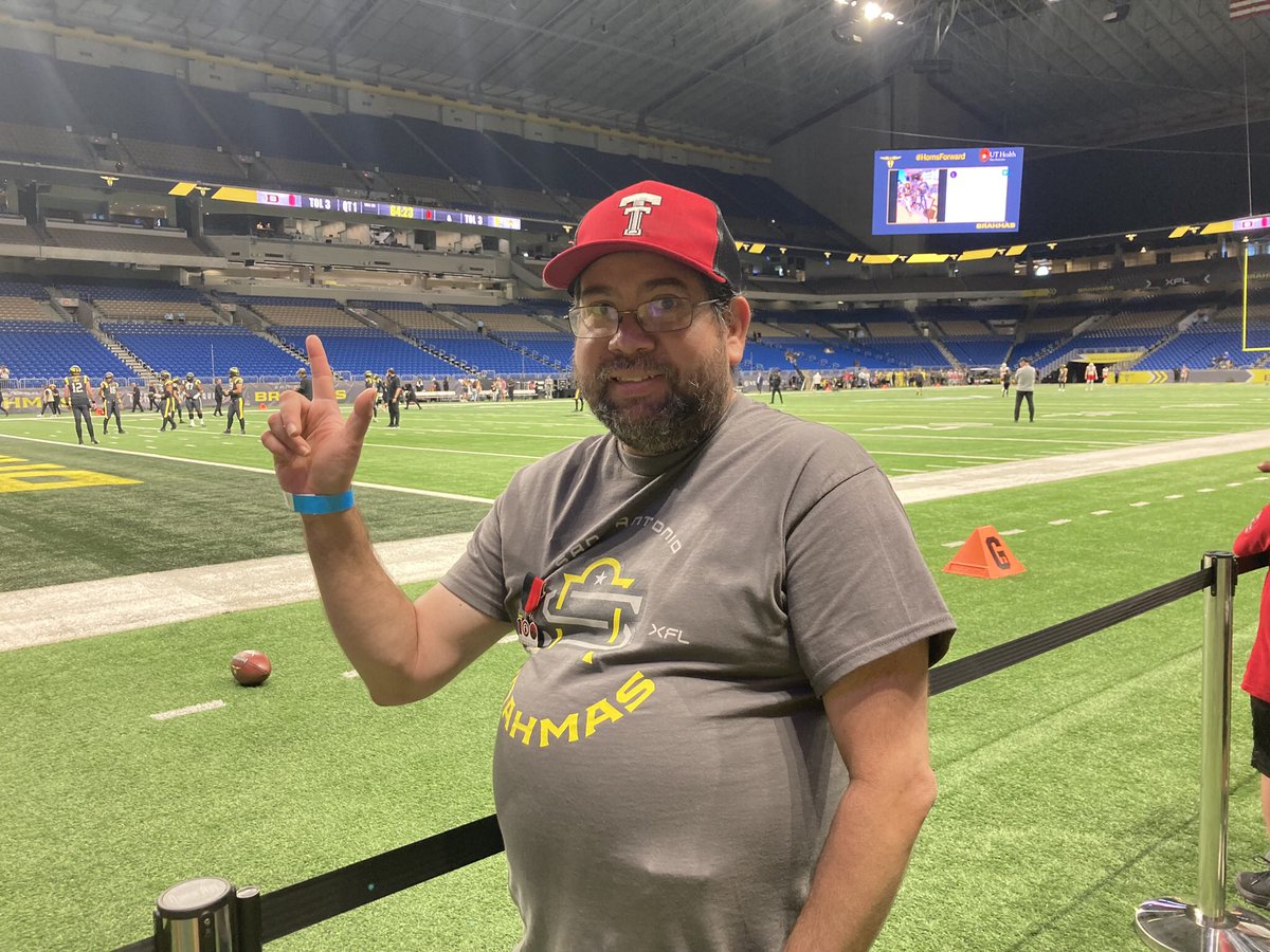 TTAASanAntonio's tweet photo. Even though we lost, still a fun day at the Dome. Thanks to all who came out today. Even got to see TJ Vasher score a 2-point conversion…
#TTU100
#TTAA https://t.co/j7jRJUZJyw