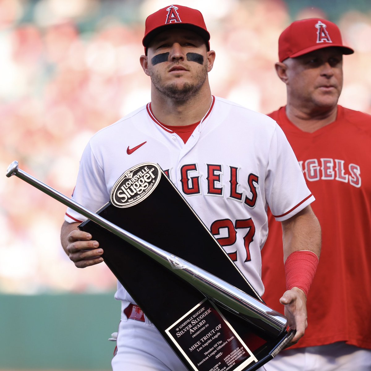 Angels's tweet image. #️⃣9️⃣ for 2️⃣7️⃣

Congratulations to Mike Trout on receiving his ninth Silver Slugger Award!