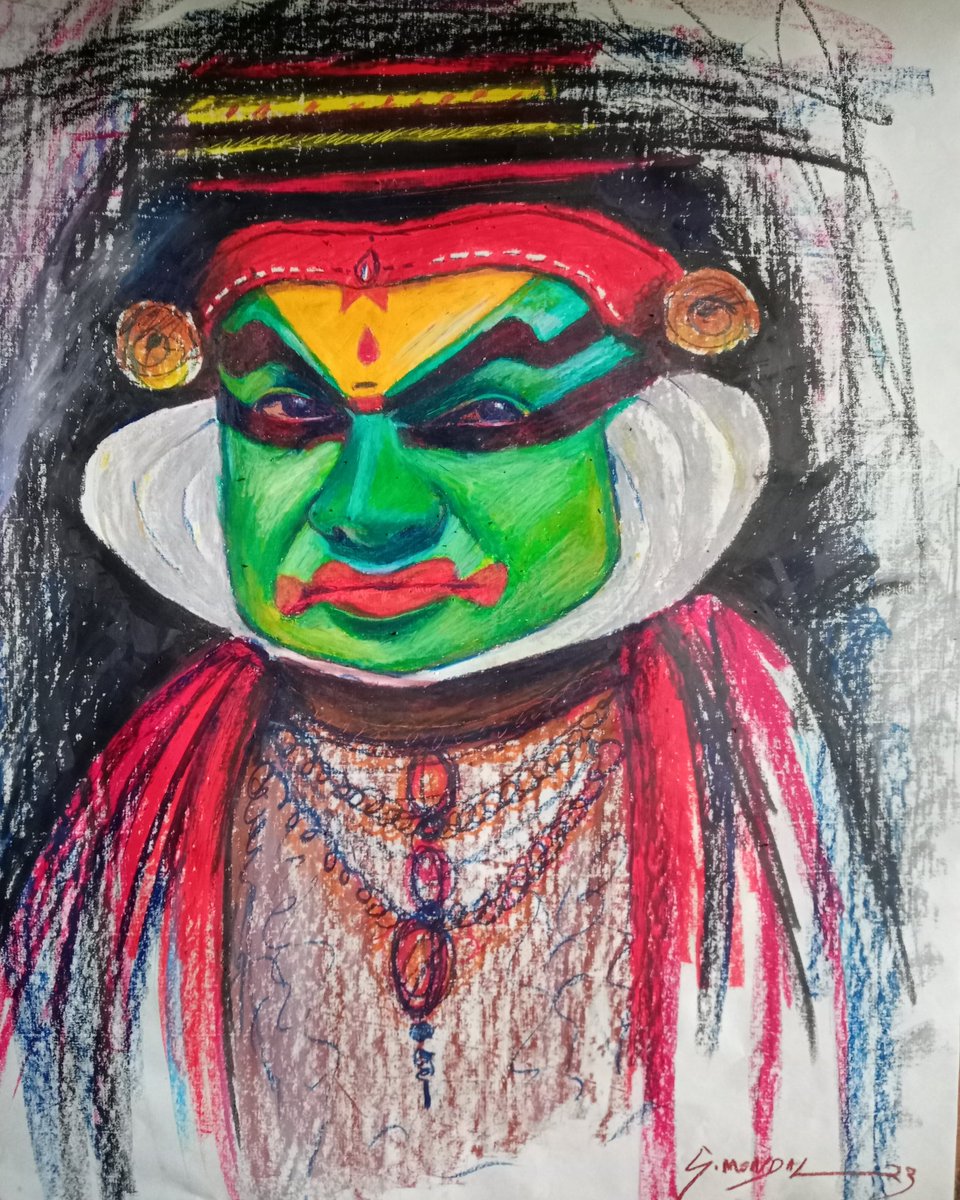 sumanta29547169's tweet image. Oil pastel on paper #Dancer #treditional #varatnattam #odisandance #art #drawing #colors #PASTEL #camel #camlin #Paper #painting #realism #impresiion