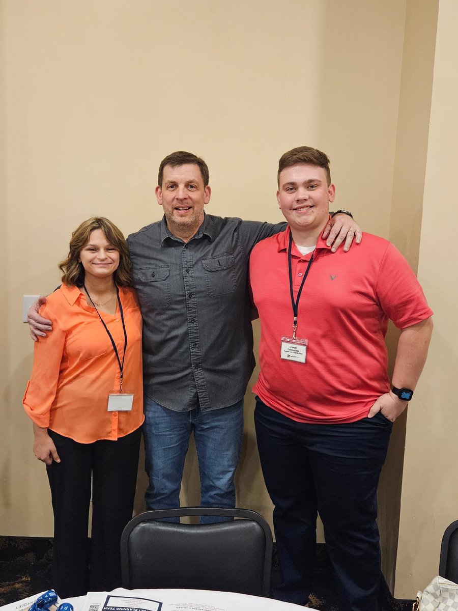 CCHS165's tweet photo. Congrats to FCA President Corey Crombar! The senior received a $1,000 scholarship at the FCA Banquet held in Marion. He received the award for his leadership and service. Corey is pictured with FCA sponsor, Mike Dollins and with CCHS FCA member, Aubrianna Bergman. #terrierpride https://t.co/Vzm4shy0fX