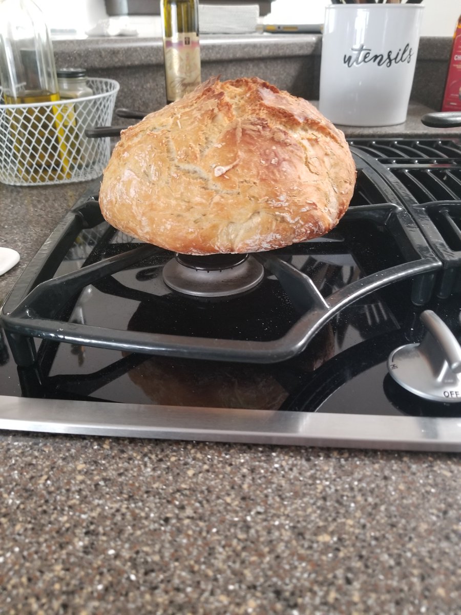 MikeMusso5's tweet image. Here's the Weber Genesis BBQ baked Rosemary Artisan  bread made today from scratch. Delicious crust and crumb. #BakeBread #webergrill #Bbqbakedbread