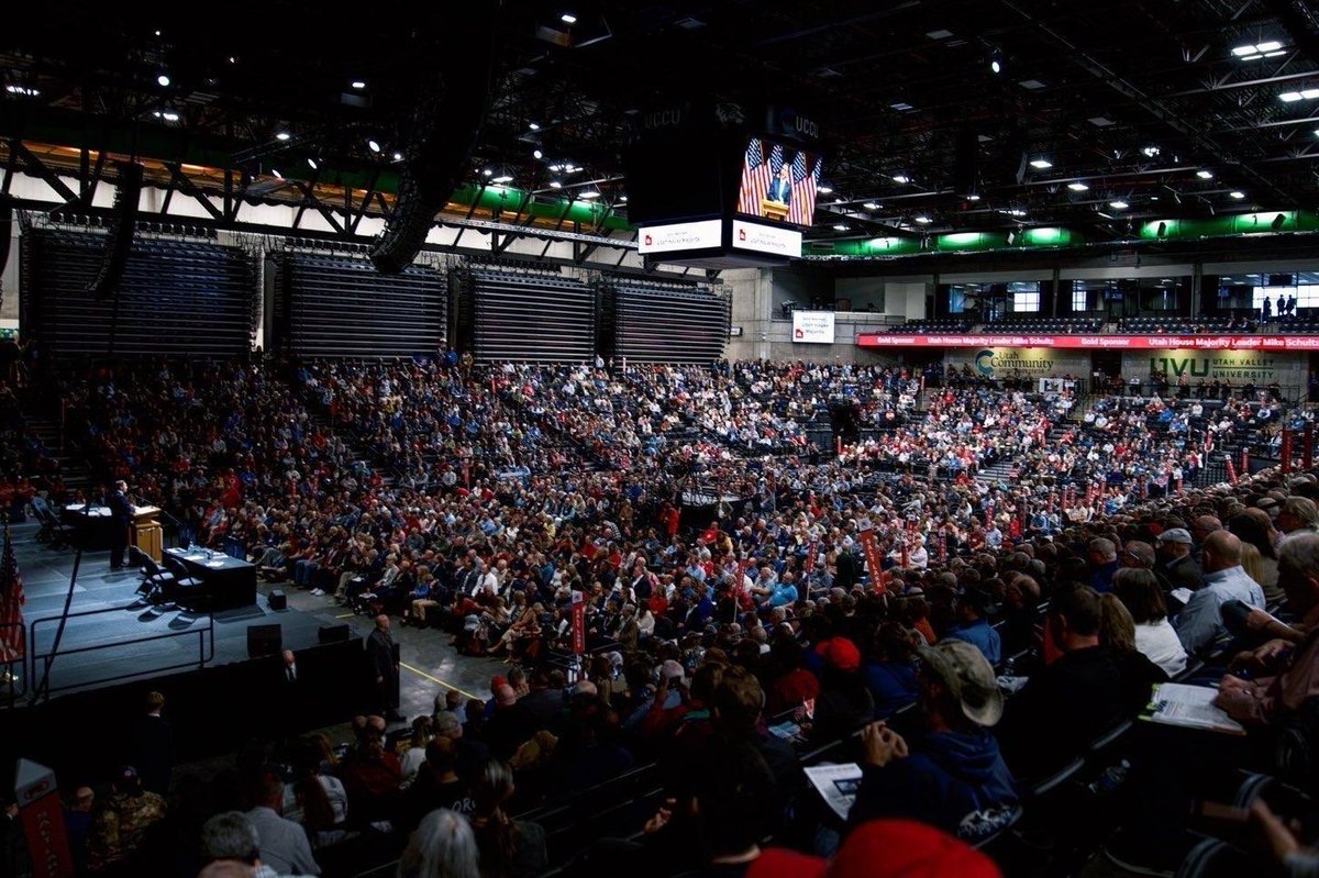 RonDeSantis's tweet photo. Thank you, @UtahGOP!

Great to see so many patriots fired up to defend freedom and fight back against the Biden agenda. https://t.co/n7mnmwHIQQ