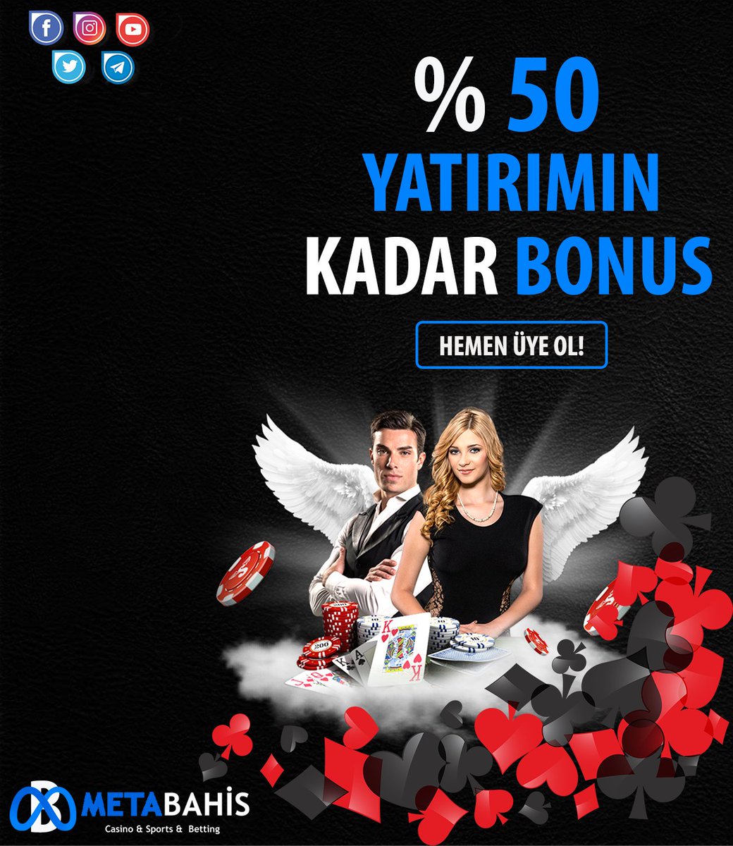 🥳 #METABAHİS'DEN YATIRIMININ %50'Sİ KADAR BONUS KAZAN!

🏆 METABAHİS İLE OYNADIKÇA YÜKSEK KAZAN!

🎁 30 TL HOŞ GELDİN BONUSU!

🎁 %300 İLK YATIRIM BONUSU!

🎁 %50 GECE KAYIP BONUSU!

🔗bit.ly/3Z88E18

#metabahis #bahis #bonus #casino #poker #rulet #slot #spor