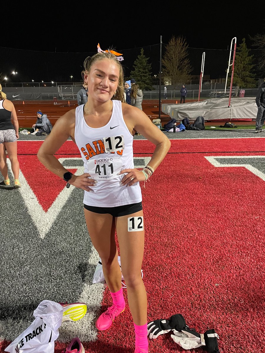 STCE_CC's tweet photo. Congrats to Marley Andelman for her PR mile effort of 5:11.43 at Distance Night in Palatine!!! https://t.co/25kyiel4PS